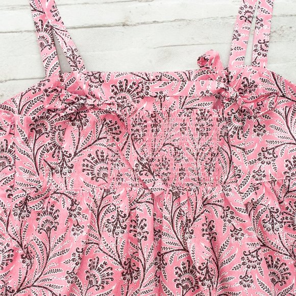 NWT J. Crew Tie-shoulder Tank Top in Ratti Coral Vines size 10 - Picture 6 of 11